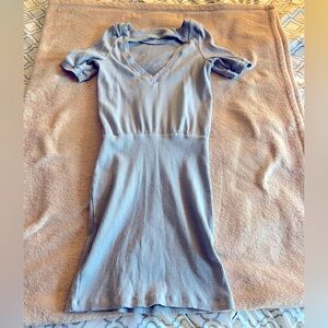 Short sleeved ribbed dress